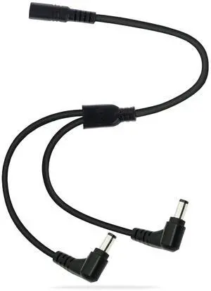 DC Splitter Cable 1 Female to 2 Right Angle Male, 12V DC 5.5mm x 2.1mm Y Splitter Adppter Female to 90 Degree Male Extension Cable 0.7m (1 to 2 Right Angle Way) DC Splitter Cable 1 Female to 2 Right Angle Male, 12V DC 5.5mm x 2.1mm Y Splitter Adppter Female to 90 Degree Male Extension Cable 0.7m (1 to 2 Right Angle Way)