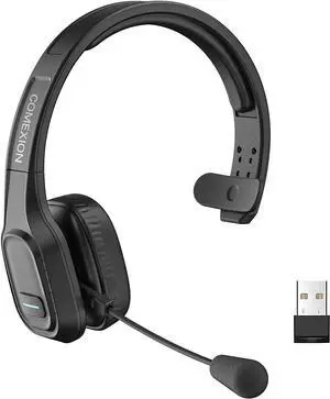 COMEXION Trucker Bluetooth Headset V5.0, Wireless Headphone with Noise Canceling&Mute Microphone for Cell Phones, On Ear Bluetooth Headphone with Wireless&Wired Mode for Trucker, Home Office, Skype COMEXION Trucker Bluetooth Headset V5.0, Wireless Headphone with Noise Canceling&Mute Microphone for Cell Phones, On Ear Bluetooth Headphone with Wireless&Wired Mode for Trucker, Home Office, Skype