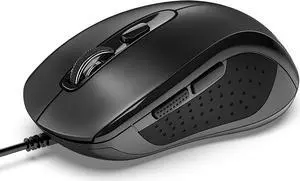 Wired Mouse USB Wired Computer Mouse 3600DPI 4 Adjustable Levels 6-Button Ergonomic Mice Home and Office Mouse for Laptop PC Desktop Notebook - Black Wired Mouse USB Wired Computer Mouse 3600DPI 4 Adjustable Levels 6-Button Ergonomic Mice Home and Office Mouse for Laptop PC Desktop Notebook - Black
