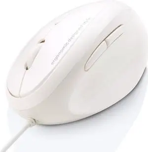 Wired Ergonomic Mouse Optical Vertical Mice for Small Hands Reduce Wrist Strain 1000/1600 DPI 6 Buttons Compatible with MacBook PC Laptop Desktop Windows Mac OS White