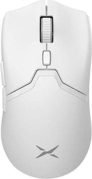 DeLUX M800PRO 3395 Wireless Gaming Mouse, with PAW3395 Sensor 26000DPI, Tri-Mode, Huano Pink Switches, 80 Hrs Battery, Matt UV Coating, 72g Lightweight, Come with Glass Skates and Grip Tape (White)