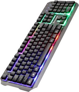 Hemobllo 1 Set Keyboard Set Combo Game Keyboard Custom PC Computer Keyboards Pbt Keycaps Portable PC Office PC Backlit Gaming Keyboard RGB Backlight Mouse Keyboard Mouse Combo Abs Gt500 LED