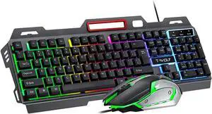 Marycan Keyboard Mouse Combo, RGB Gaming Keyboard and Backlit Mouse Combo,USB Wired Backlit Keyboard,LED Gaming Keyboard Mouse Set for Computer,Desktop,PC,Notebook,Laptop