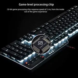 Three Colors Backlit Business Keyboard,Gaming Keyboard and Mouse Combo,USB Wired Keyboard,RGB,Business Office