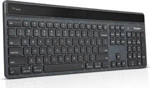 Targus Full-Size Sustainable EcoSmart Bluetooth Keyboard, Black - Compatible with Chrome OS, Windows, macOS, iOS, and Android (AKB868US)