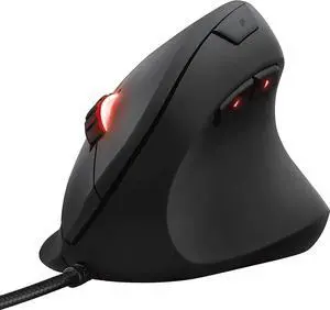 Trust Gaming GXT 144 Rexx Vertical Ergonomic Gaming Mouse, 250-10,000 DPI, 6 Buttons, Black