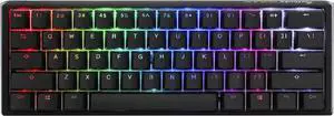 Ducky One 3 Mini 60% Mechanical Keyboard: Quack Mechanics Dampening, Hot-Swappable Cherry MX Red Switches, High-Density PBT Tripleshot Keycaps, RGB, US, Black