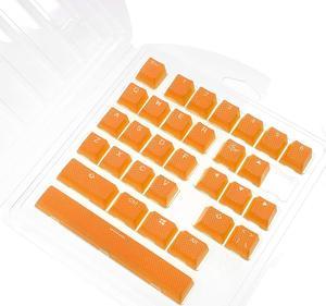Ducky Rubber Keycap Set, 31 Tasten, Double-Shot, gummiert, für Backlight - Orange