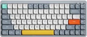 Mechanical Keyboard 84 Keys +BT5.0+Type-C 3 Connections 75% Low Profile Layout Keyboards 5 Light Effect 5 Levels r Laptop Phone Gateron Red Switches