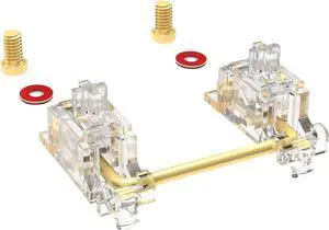 DUROCK Stabilizer V3, Screw in Stabilizers with 2u 6.25u 7u Wires, PCB Mount Keyboard Stabilizers for Mechanical Keyboards (V3 Clear 100% Kit)