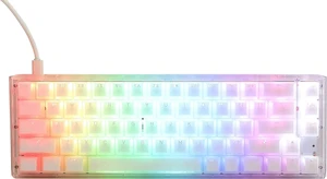 Ducky ONE 3 Aura RGB Hot-Swappable Mechanical Keyboard - Double-Shot PBT Keycaps, Cherry MX Brown Switches, Anti-Ghosting Dual-Layer PCB, SF (68 Keys), Translucent White Design Ducky ONE 3 Aura RGB Hot-Swappable Mechanical Keyboard - Double-Shot PBT Keycaps, Cherry MX Brown Switches, Anti-Ghosting Dual-Layer PCB, SF (68 Keys), Translucent White Design