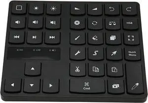 BT5.0 Drawing Keyboard for, 35 Keys One Handed Keyboard for Drawing Tablet Drawing Shortcut, for Buetooth Keypad for iOS for OS X, USB C Charging