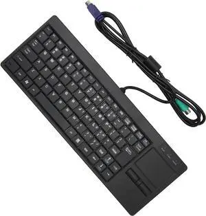Plug and Play Industrial Keyboard with Wired Connection, Touchpad, X Scissor Foot for Industry Control (#2)