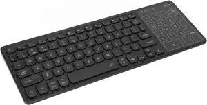 VBESTLIFE Bluetooth Keyboard with Touchpad Numeric Keypad, 78 Keys Portable RGB Backlit Slim Keyboard with Touchpad for Computer Laptop(Black)