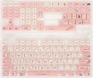 Vomeko 131 Keys PBT Keyboard Keycaps,Gaming Custom Keycaps,Cartoon Dye Sublimation Contrast Colors Mechanical Keyboard Keycaps for PC Gaming DIY