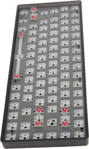 Hot Swappable Mechanical Keyboard Kit 84 Keys 2.4G BT Wired 75% Layout Custom Gaming Keyboard for DIY Replacement with Triple Mode, High Hardness and Low Noise, Suitable for