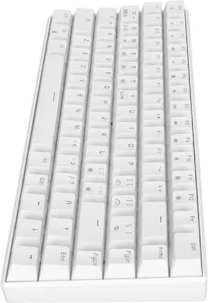 Mechanical Gaming Keyboard, 82 Keys Ergonomic Keyboard 2.4G BT 3.0 5.0 Wired Three Mode Keyboard RGB Backlight with Knob for for iOS for Android (Linear Action Switch)