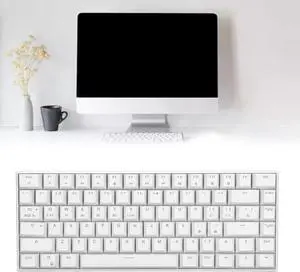 82 Keys Mechanical Keyboard, BT3.0, Wired Keyboard, RGB Backlit, Ergonomic Layout, 1800mAh Battery, for 2000, ME, XP, Vista, 7 (Linear Action Switch)
