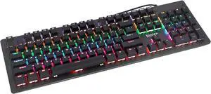 biojee Wired 04-Key Real Mechanical Gaming Keyboard Backlit Keyboard r PC Laptop r Game and Office Black Blue Switch