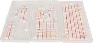 Nutriess 148 Keys PBT Keycaps Ergonomic Design Dye Sublimation Vivid Colors Cartoon Style Mechanical Keyboard Keycaps for Gaming PC Typing (Bunny)