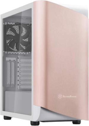 Silverstone Technology SETA A1 Rose Gold on White Premium ATX/Micro-ATX Case with Temperd Glass - SEA1GW-G