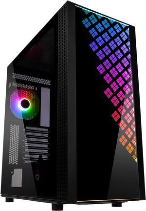 BitFenix Dawn TG EATX/ATX ARGB PC Gaming Case, USB 3.1 Type C, Tempered Glass with Car Window Security Films, 360mm/280mm/240mm AIO Support