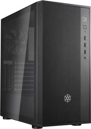 SilverStone Technology FARA R1 V2, Black Tempered Glass Side Panel, Mid-Tower ATX Case, SST-FAR1B-G-V2