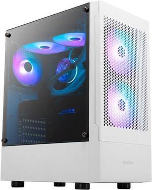 GAMDIAS TALOS E3 MESH WH RGB Streaming Lighting MID Tower Computer Cabinet with 3 Built-in 120mm ARGB Fans Side Tempered Glass Panel with Magnetic Dust Filter