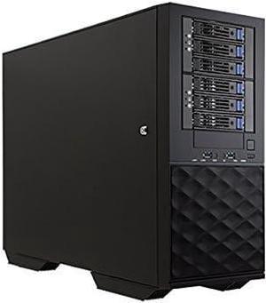 Inwin Development 175240 In-win Server Pl052 Long Pedestal Atx Mid Tower Black No Power Supply 4/1/[5] Bays Usb 3.0 Audio Brown Box