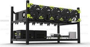 Mining Rig Frame, 6 GPU Stackable Open Air Mining Case Computer Frame Rig Ethereum Veddha