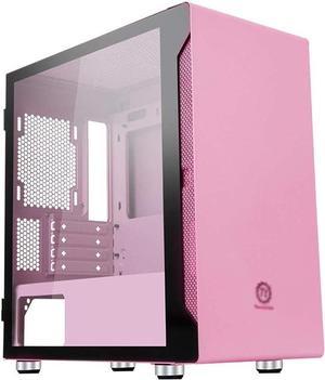 HDYD ATX Case, Mid-Tower PC Gaming Case M-ATX/ITX - Front I/O USB 3.0 Port - Tempered Glass Side Panel - Support Water Cooling - 6 Fan Position