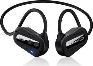MeloAudio Open Ear Headphones, Bluetooth 5.3 Air Conduction Wireless Sport Headphones with Immersive Premium Bass Up Sound, Waterproof, Dual-Mic Open Ear Earbuds for Running, Cycling and Workouts