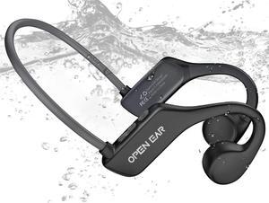 BEARTAIN Swimming Headphones, Bone Conduction Headphones IP68 Waterproof Wireless Bluetooth 5.3 Earphones Open Ear Sports Headset Built-in 32GB Memory with MP3 Player for Swimming,Running,Hiking