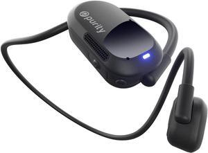 Purity Air Open Ear Headphones - True Air Conduction Wireless Bluetooth Open Ear Earbuds with Dual Mic for iPhone/Android - Secured Long Wearing Comfort, Sports Sweat Resistant (Black/Black)