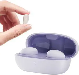 Sleep Earbuds for Side Sleepers, Sleep Invisible Ear Buds, Discreet Smallest Mini Micro Tiny Small Invisible Earbuds Wireless Bluetooth 5.3 for Sleeping on Side, Hidden Headphones for Work - Purple