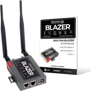 Bolton Technical Blazer | 4G LTE CAT6 WiFi 6 Portable Cellular Router | Up to 1.2 Gbps speeds for Verizon, T-Mobile, AT&T