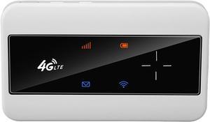 Mobile WiFi Hotspot, Mobile Hotspot Router 150 MBPS 10 Users Sharing 4G LTE MIFI Plug in Card for Asia (White)