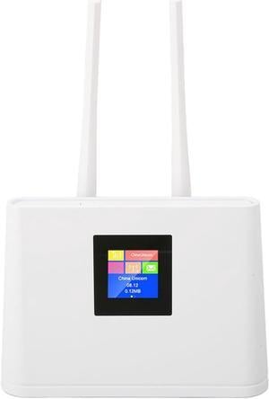 4G LTE Wireless Router with SIM Card Slot, 300Mbps Unlocked Wireless Mobile WiFi Hotspot Router with 2x5dBi High Gain Dual Antenna (US Plug)
