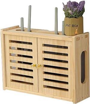 KOAIUS Router Storage Box,Wireless Wall Mount Floating Shelf WiFi Storage Box Decorative Storage Rack Cable Organizer Box Routers (Size : 38x12x28cm)