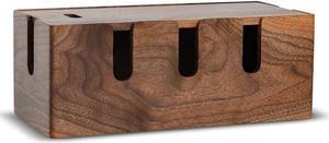 Routers Wooden Power Strip Storage Box Desktop Power Cord Sorting Box Set-top Box Optical Cat Router Rack (Color : Brown, Size : 30.51413cm)