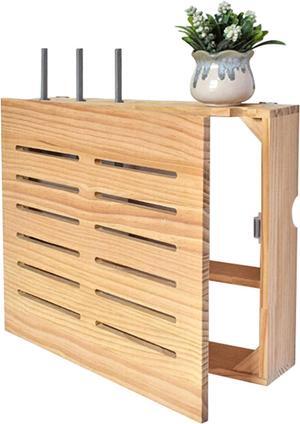 Router Storage Box/2 Tiers Set-top Box Supports,WiFi Router Storage Box Router Shelf Wall Mount,Router Organizer,Hider Cord Management Container
