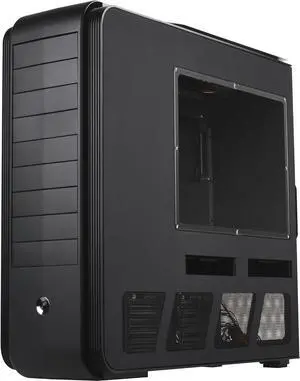 Silverstone ATX Tower Computer Case with Dual Aluminum Unibody Frame, 2.0mm Aluminum Body, SSI CEB, XL and Window Side Panel TJ11-BW (Black)