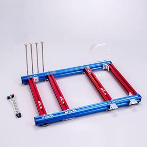 ITX MATX ATX Motherboard Test Bench Open Air Computer Case Chassis Aluminum Bracket DIY Bare Frame Mini-ITX Support Graphics Card(MATX_Blue&red)