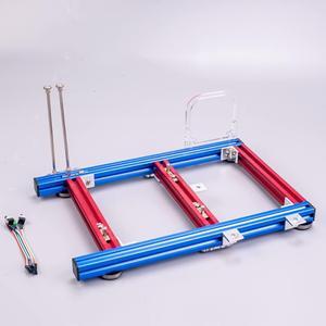 ITX MATX ATX Motherboard Test Bench Open Air Computer Case Chassis Aluminum Bracket DIY Bare Frame Mini-ITX Support Graphics Card(ITX_Blue&red)