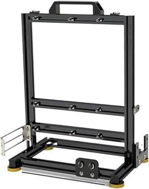 Computer Case DIY Gamers Cabinet ITX MATX PC Case Open Frame Aluminum Creative ATX Desktop Gaming Computer Chassis Rack Dynamic(ATX-Black), 1