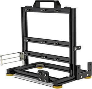 Computer Case DIY Gamers Cabinet ITX MATX PC Case Open Frame Aluminum Creative ATX Desktop Gaming Computer Chassis Rack Dynamic(MATX-Black), 1