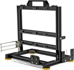 Computer Case Fit for Mini ITX MATX ATX Gamer Cabinet Desktop PC Case Open Frame Rack, Cooler Computer Gaming Case Vertical Personality Dynamic(MATX-All Black), 1