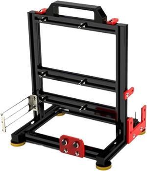 Computer Case Gamer Cabinet,DIY ITX MATX ATX PC Case Open Frame Rack, Cooler Desktop Computer Gaming Chassis Vertical Personality Dynamic(Mini MATX Black)