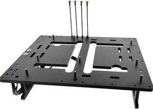 Open Air Frame Computer Case PC Test Bench Aluminum Computer Cases Shell, Support Installation of Water Cooling Devices Compatible with ITX/MATX/ATX Motherboards(MATX Motherboard)