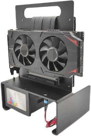 EDIY Personalized Open PC Case itx Computer Chassis All-Aluminum Modified Platform Mini Cooling ITX Test Bench Vertical Support SFX SFXL Power Supply with Riser Cable
